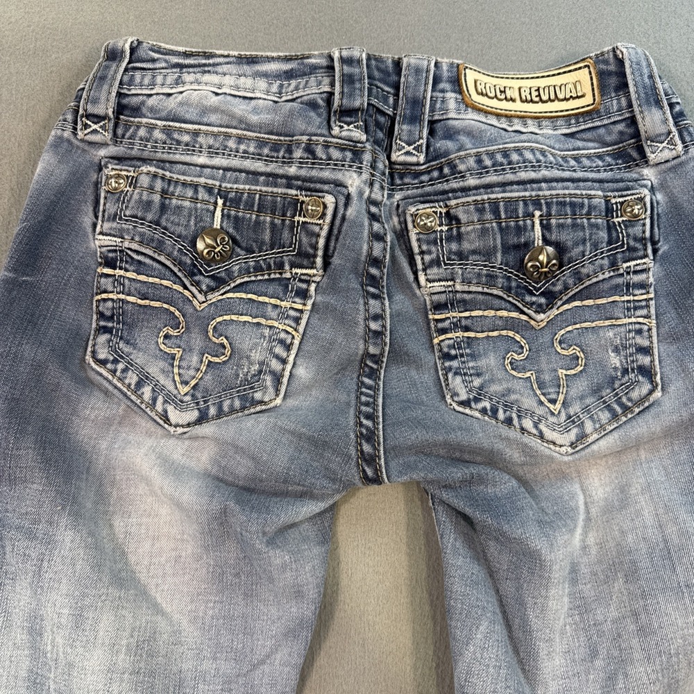 Rock Revival JEANS Womens 26x31.5 ALIVIA  Easy SKINNY EMBELISHED THICK STITCH